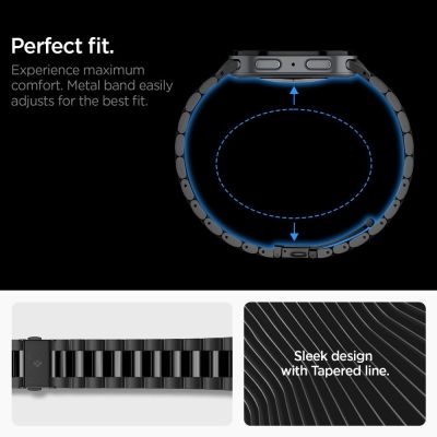 9. Spigen Modern Fit Band 316L Bracelet for Samsung Galaxy Watch 40/44/46 mm - Black