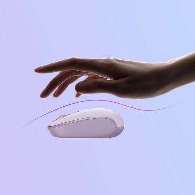 13. Baseus F01B 2.4GHz Wireless Mouse + Bluetooth 3.0 + 5.0 - Purple