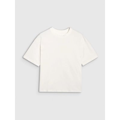 5. Women's oversize printed T-shirt 4F 4FRSS25TTSHF2692-11S