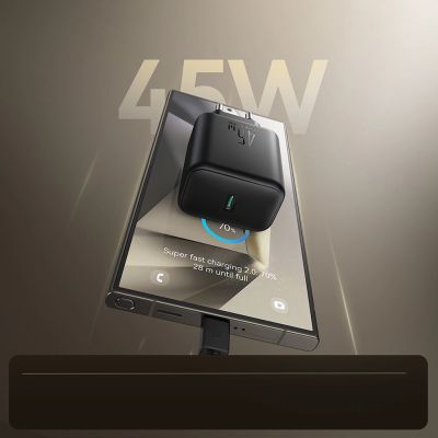 8. Joyroom JR-TCG13 45W GaN Wall Charger for Samsung Ultra - Black