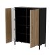 MERCI chest of drawers 100x40x129 black/artisan oak