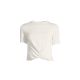 5. CASALL Delight Short Wrap Tee white