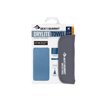 3. Sea To Summit Drylite Medium Mooonlight Quick-Dry Travel Towel 50 x 100 cm Blue