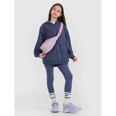 5. Girls' sweatshirt with a hood, 4F 4FJWSS25TSWSF1482-22S