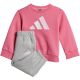 Adidas Essentials Pink and Gray Kids Tracksuit JY0303