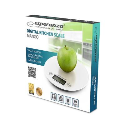 9. Esperanza Mango EKS003W kitchen scale (white)