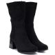 4. Women's short high-heeled boots in black suede Jezzi ASA269-7
