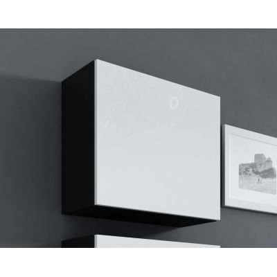 VIGO square display cabinet 50/50/30 black/white gloss