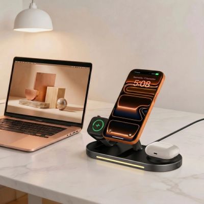 9. Tech-Protect A51 MagSafe 3-in-1 25W QI2.2 Wireless Charger - Black