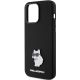 6. Karl Lagerfeld Silicone Choupette Metal Pin case for iPhone 15 Pro - black