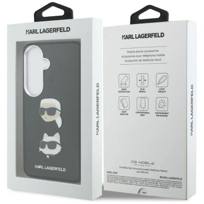 8. Karl Lagerfeld Saffiano Double Heads Metal Case for Samsung Galaxy S26 - Black