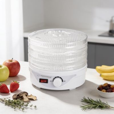 19. Esperanza DÉLICATESSE EKD003 mushroom, vegetable and fruit dehydrator (250W; white)