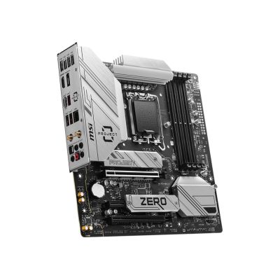 3. MSI B760M PROJECT ZERO Intel B760 LGA 1700 micro ATX motherboard