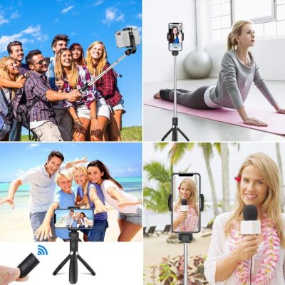 6. Tech-Protect L02S Bluetooth selfie stick with tripod up to 72cm - black