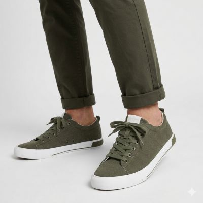 5. Men's textile sneakers green Big Star TT174292
