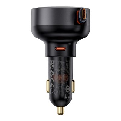 11. Baseus Enjoyment Pro USB-C (female) / USB-C (male) 60W car charger - black
