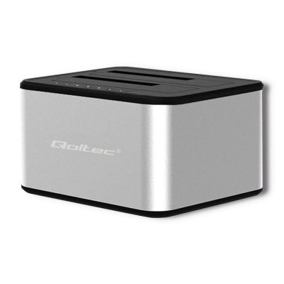 2. QOLTEC Dual-Bay Docking Station for 2 HDDs/SSDs 2x 2.5"/3.5" SATA | USB 3.0 | CLONING