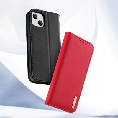 15. Dux Ducis Hivo Leather Flip Cover Genuine Leather Wallet for Cards and Documents iPhone 14 Plus Black