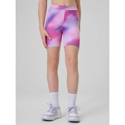 6. Girls' sports cycling leggings 4F 4FJRSS26TFSTF139-90A