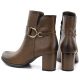 5. Women's insulated ankle boots with a block heel, brown M.Daszyński SA125-32