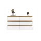 7. M6 MALWA CHEST OF DRAWERS 140 CM 6 DRAWERS ART/WHITE SET