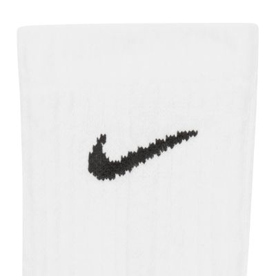 4. Nike Everyday Cush Crew Kids Socks 6 Pairs White SX6910 100