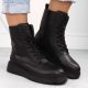 13. Women’s black lined leather ankle boots Rieker 70401-00