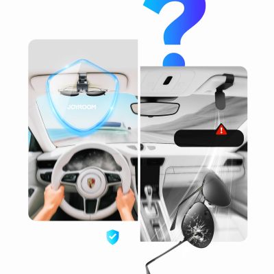 5. Joyroom JR-ZS511 Sun Visor Holder with Magnetic Clip - Black