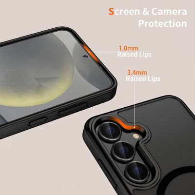 3. Tech-Protect MagMat MagSafe Case for Samsung Galaxy S25 Edge - Matte Black