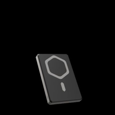 Powerbank UAG Ultra Slim 5K 5000 mAh with stand 10W USB-C cable compatible with MagSafe - titanium