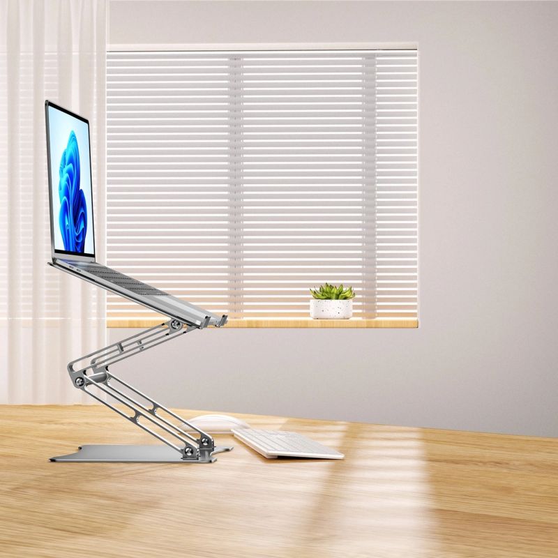 15. Wozinsky WRS-CPY75DSS Aluminum Laptop and Tablet Stand + Free Smartphone Stand - Silver