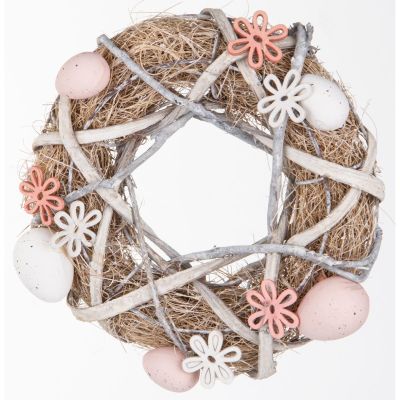 34. DECORATIVE WREATH GRAY DIAMETER 24CM