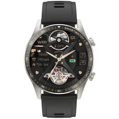 6. Smartwatch Gravity Silver 2 Straps GT10-8