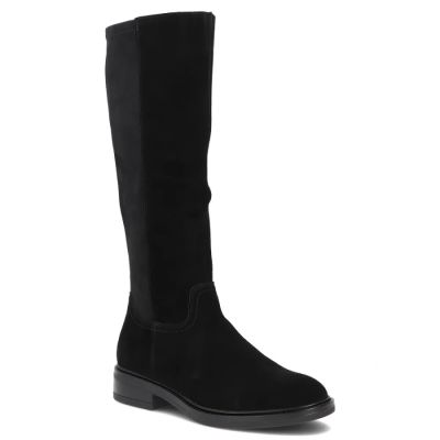 2. Black Leather Stretch Boots Filippo DKZ8222