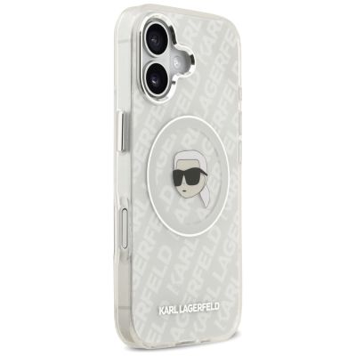 4. Karl Lagerfeld IML Karl Head Logo MagSafe iPhone 17 Case - Gray