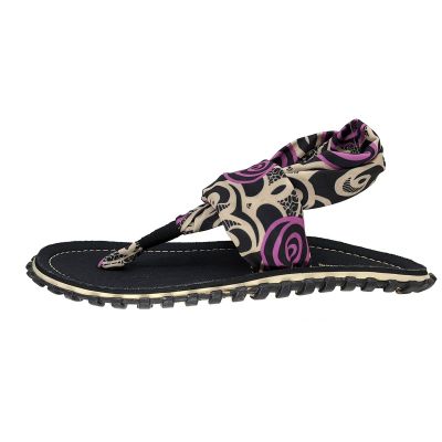 7. Gumbies - women's Slingback flip-flops - BLACK SWIRLS