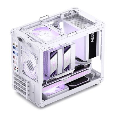 5. Jonsbo C6 MAX PC Case, Mini Case, Micro-ATX, Tempered Glass - White