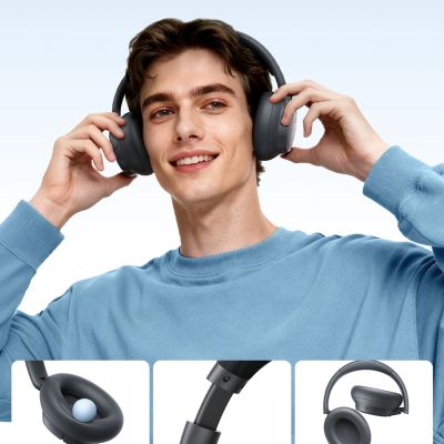 22. Baseus Bass BH1 NC Lite Wireless Over-Ear Headphones with ANC - Gray
