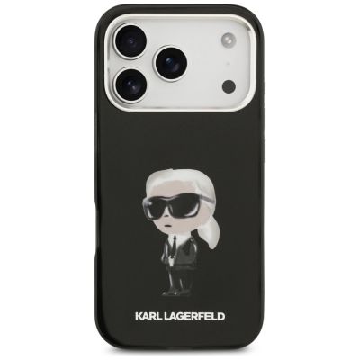 3. Karl Lagerfeld IML Aquarelle Karl & Logo MagSafe Case for iPhone 17 Pro - Black