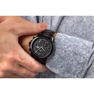 4. Men's Watch Giewont Chronograph Sapphire Black GW9460-B1