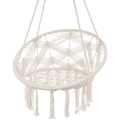 11. OPENWORK HAMMOCK HANGING CHAIR STORK'S NEST 80x60CM WHITE NEW STYLE