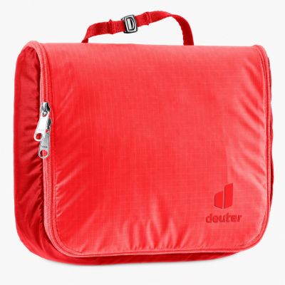 2. Deuter Wash Center Lite I Travel Cosmetic Bag, Poppy/Crimson