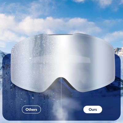 5. Qunature Black Frameless Ski Goggles - Black