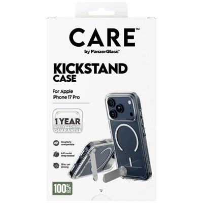 5. CARE by PanzerGlass Feature Case w. Kickstand MagSafe for iPhone 17 Pro - Clear