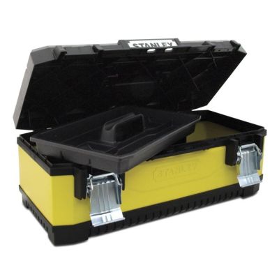 2. Stanley 1-95-614 Tool Box Metal, Plastic Black, Yellow