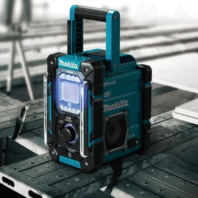 2. Makita DMR301 digital portable radio, black, sea green