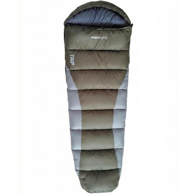 2. TRIP GREEN-GRAY TOURIST SLEEPING BAG WITH COMPRESSION 210X80X50CM ENERO CAMP