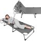 19. FOLDING CAMPING BED, 3-POSITION, 188 X 73 X 28 CM, DARK GREY