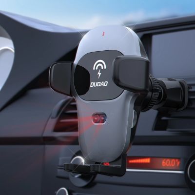 2. Dudao Automatic Car Holder with Built-in Qi 15W Wireless Charger Gray (F20xs)
