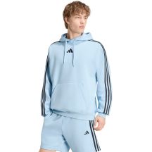 adidas Essentials 3-Stripes Fleece Hoodie for men, light blue KY4170